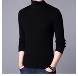 1 Pc Men's Ribbed Plain Highneck